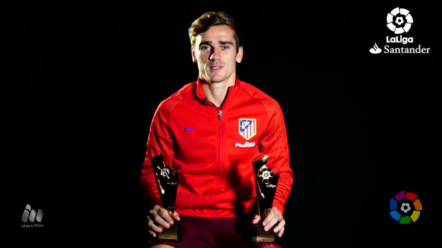 Antoine Griezmann Wins Fan Voted Jugador Cinco Estrellas De La Aficion 15 16 Prize Laliga