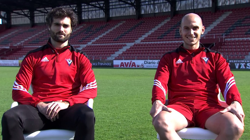 ¿Cuánto se conocen los jugadores del CD Mirandés Fran Cruz y Javi Hervás?