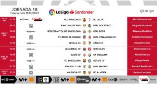 Jornada 18 liga santander 2023