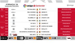 Jornada 34 liga santander 2023