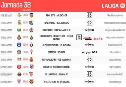 Horarios de la última jornada de LALIGA EA SPORTS 2024/25 | LALIGA