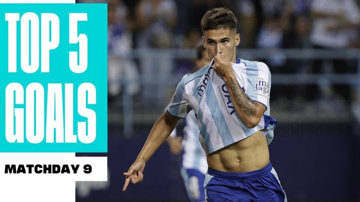 Los cinco mejores goles de la J9 de LALIGA HYPERMOTION
