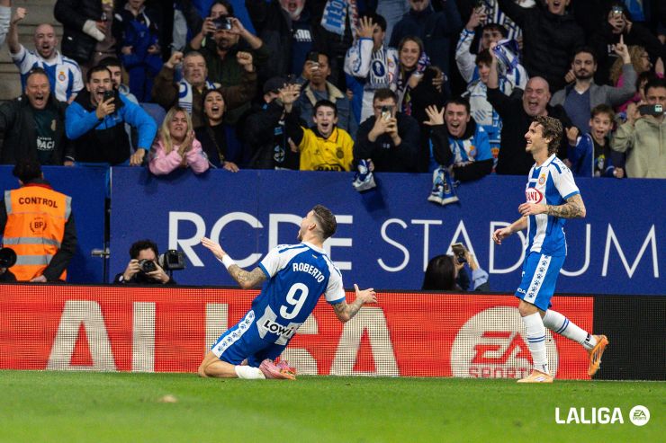 Roberto, desde el punto de penalti, dio la victoria al Espanyol frente al Rayo