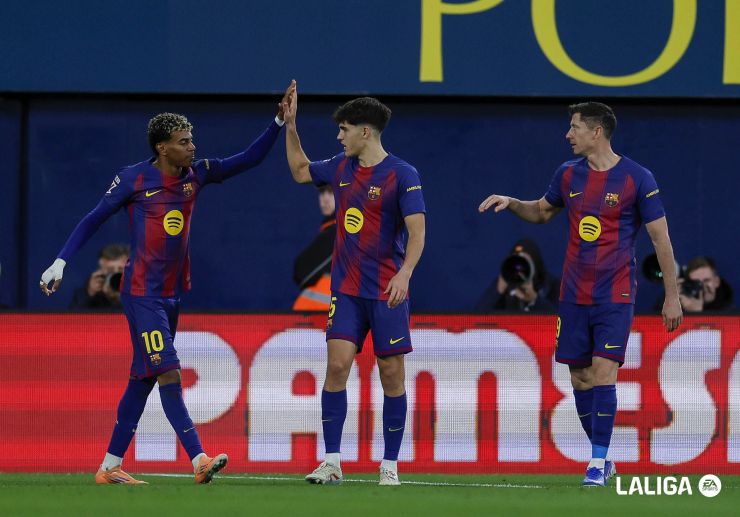 Lamine Yamal: pisadita y punterón para marcar al Villarreal