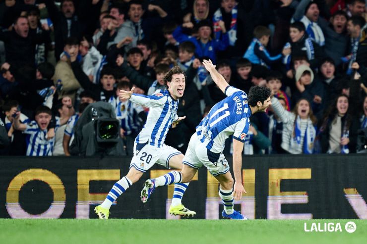 El gol de Guedes ante el FC Barcelona que hizo vibrar Anoeta