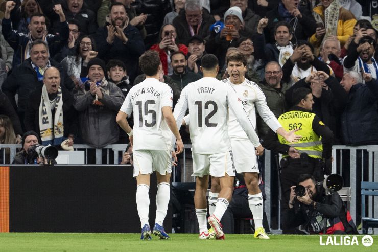 Gonzalo adelantó al Real Madrid tras una asistencia de oro de Trent