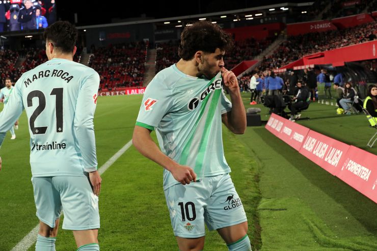 La volea de Abde para abrir el marcador contra el RCD Mallorca