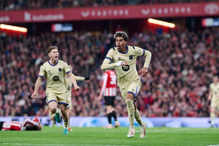 Lamine Yamal quitó las telarañas en San Mamés