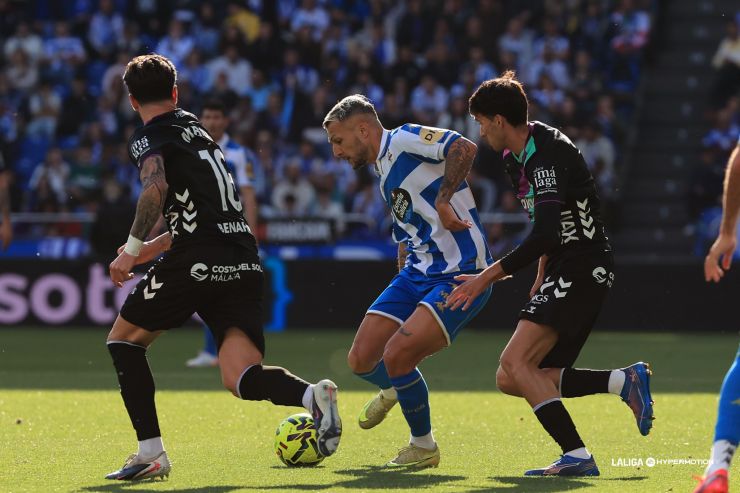 ¡Reparto de puntos entre RC Deportivo y Málaga CF!