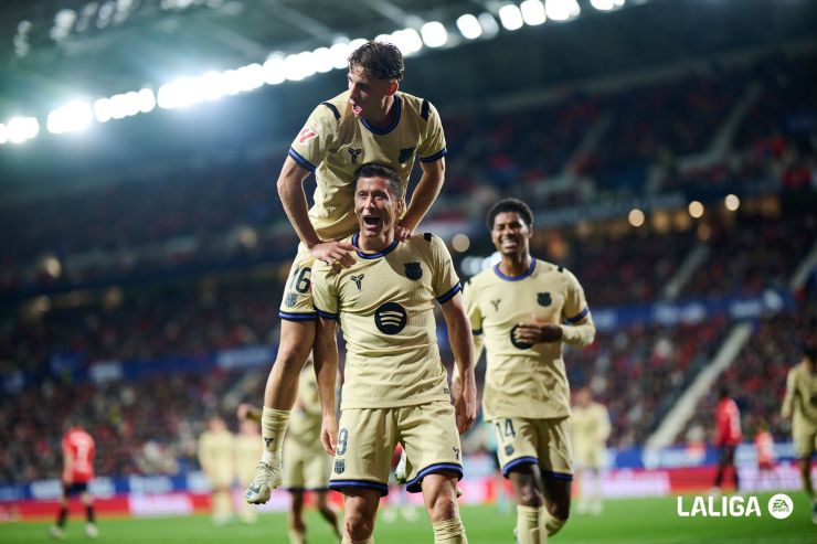 El FC Barcelona supera al CA Osasuna y queda a un paso de LALIGA EA SPORTS