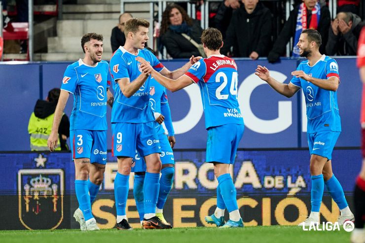 El Atlético de Madrid se impone en El Sadar